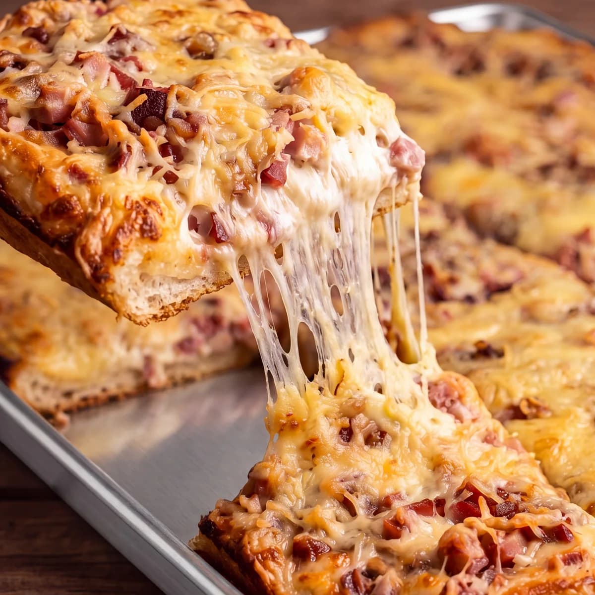 Baconos kenyérlángos